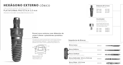 Hexagono Externo HE Conico WP (5.0)