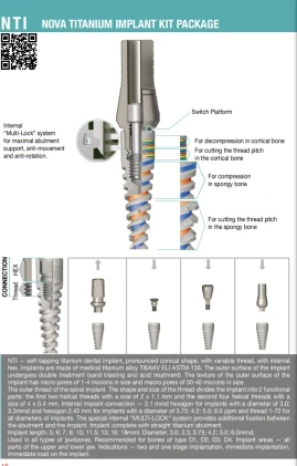 Nova Titanium Implant (NTI) 2.43