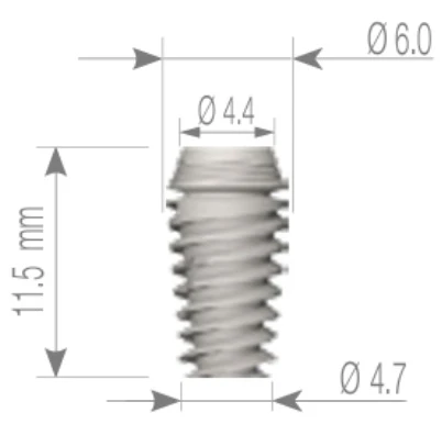 Perfect Modular Titanium Implant (PMI) 2.43