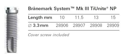 Branemark System MK III-narrow platform (3.5)