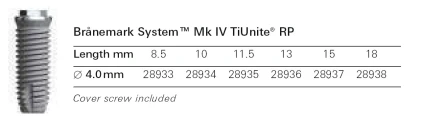 Branemark System MK IV-regular platform (4.1)