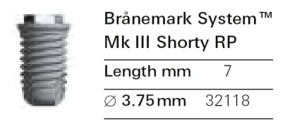 Branemark System MK III-Shorty-regular platform (4.1)