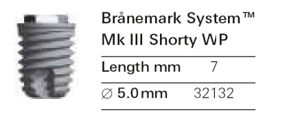 Branemark System MK III-Shorty-wide platform (5.1)