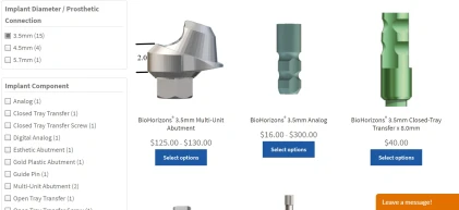 Components: BioHorizons Compatible 3.5mm