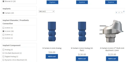 Components: Biomet 3i Compatible Certain 4.1mm