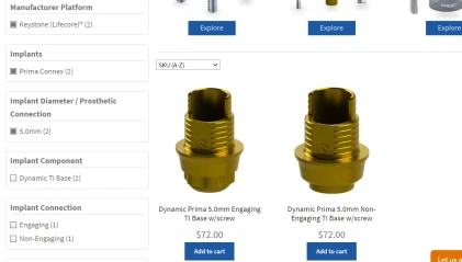 Components: Keystone (Lifecore) Compatible Prima Connex 5.0mm