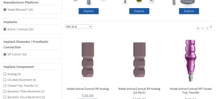 Components: Nobel Biocare Compatible Active/Conical NP 3.5mm