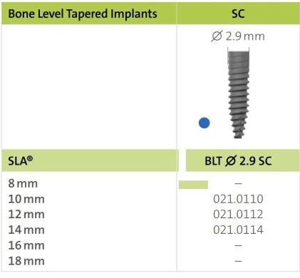 Bone Level Tapered SC (2.9mm)