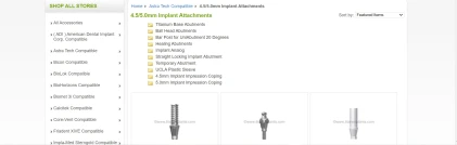 Components: Astra Tech Compatible 4.5/5.0mm