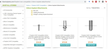 Components: Friadent XiVE Compatible 3.8mm