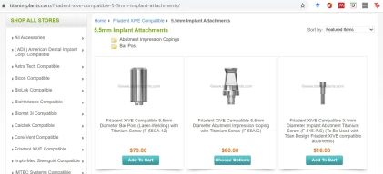 Components: Friadent XiVE Compatible 5.5mm