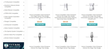Components: Innova-Corp Compatible Endopore Internal Connection One-Stage 4.8mm