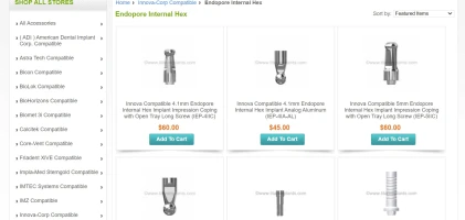 Components: Innova-Corp Compatible Endopore Internal Hex 4.1mm