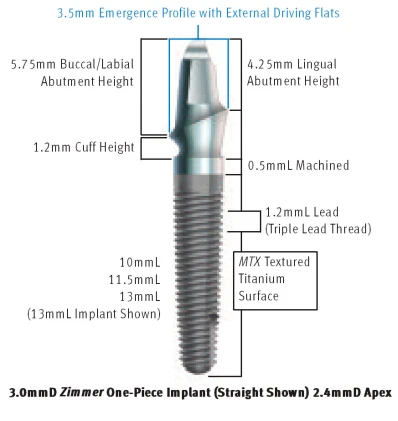 Zimmer One-Piece Implant