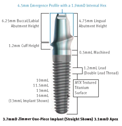 Zimmer One-Piece Implant